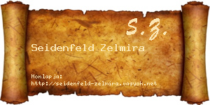 Seidenfeld Zelmira névjegykártya